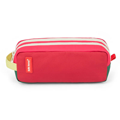 Astuccio scolastico per bambini framboise con bande crema Hello Hossy