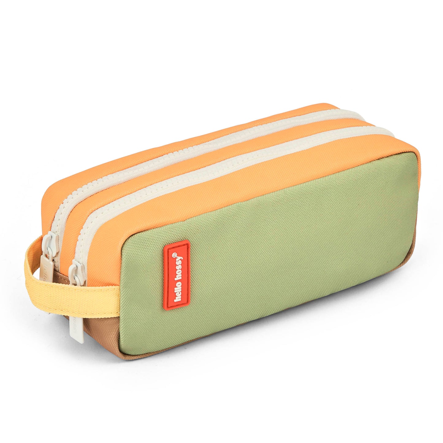 Astuccio scolastico bambino verde motivi safari doppio scomparto Hello Hossy