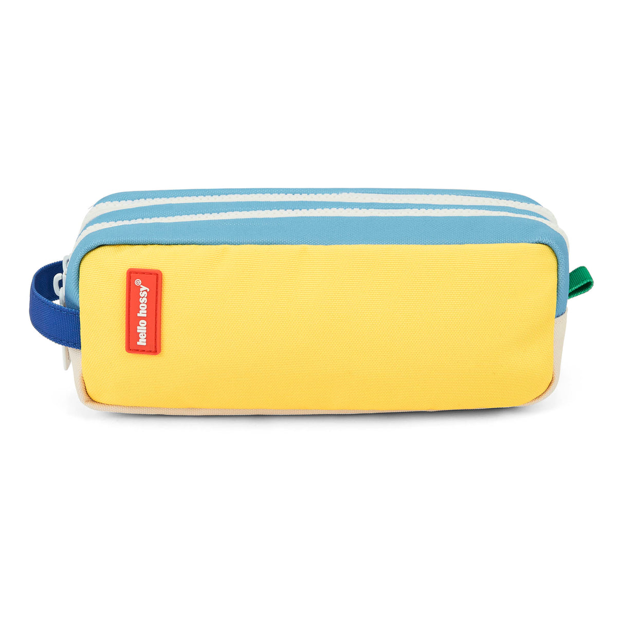 Astuccio scolastico bambino blu giallo doppio scomparto Hello Hossy