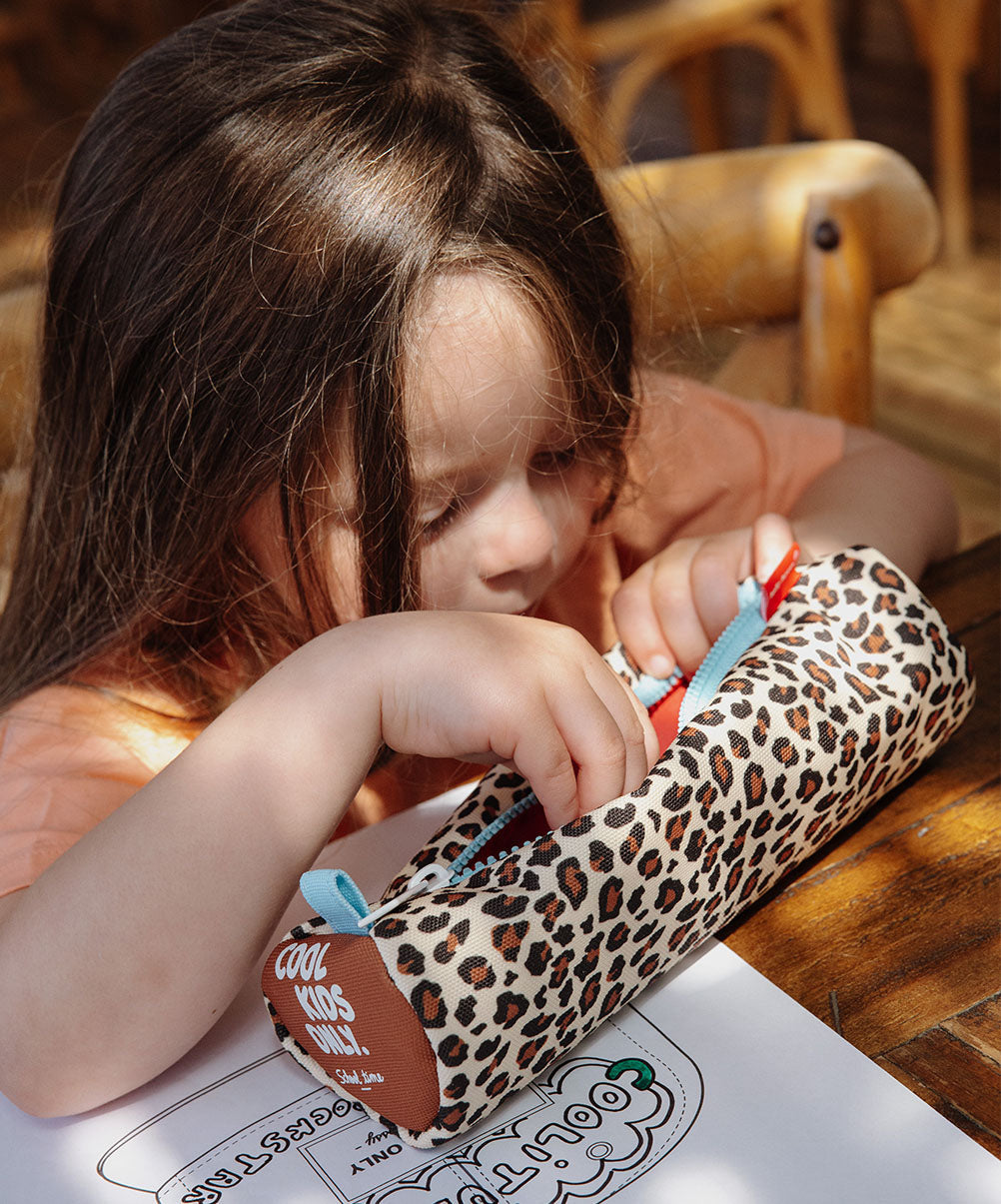 Astuccio Scolastico Bambini Leopard, Materna ed Elementari, Cool Kids Only !