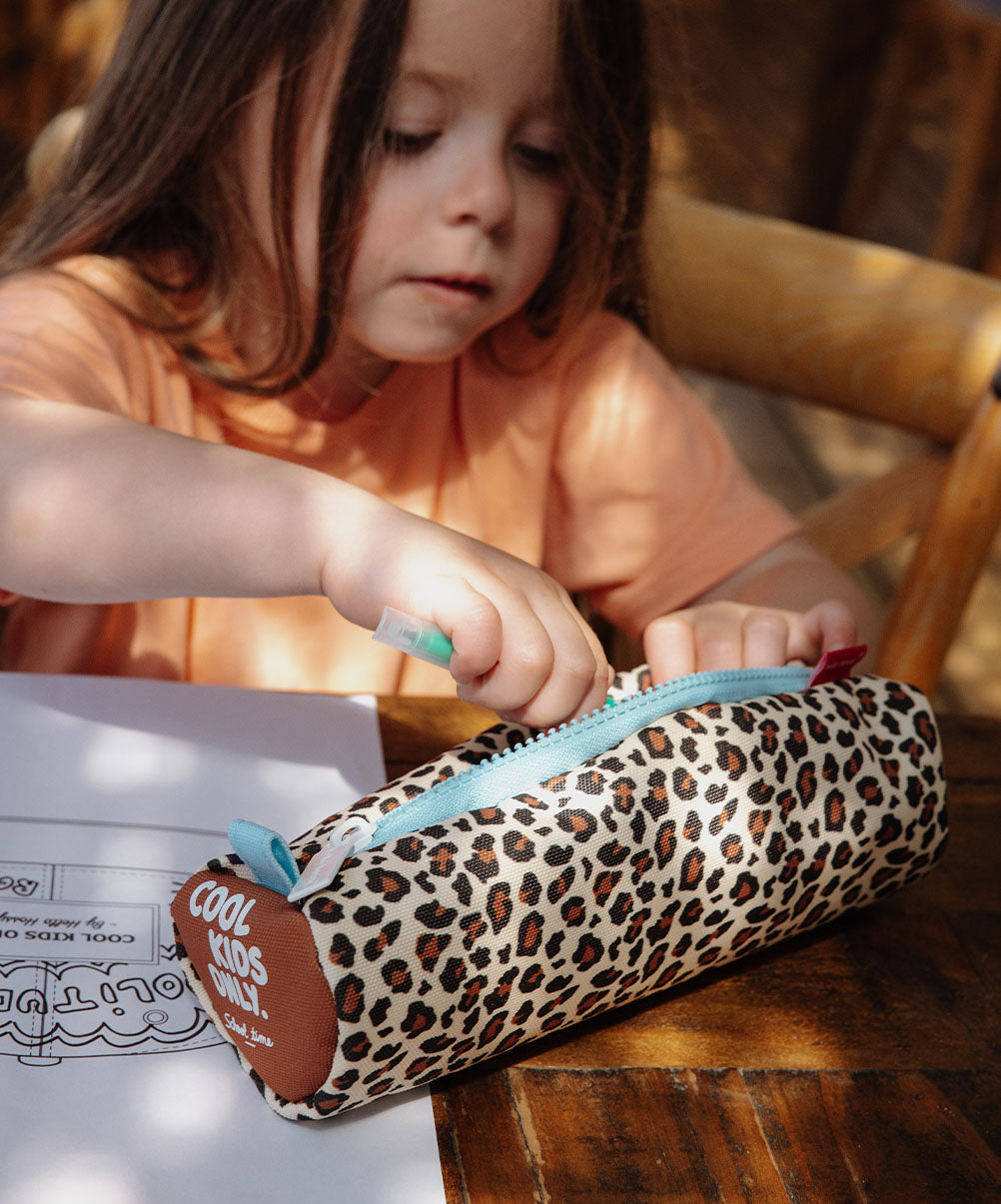 Astuccio Scolastico Bambini Leopard, Materna ed Elementari, Cool Kids Only !