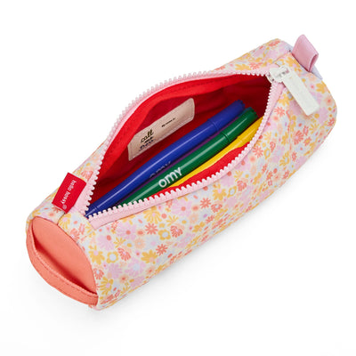 Astuccio scolastico per bambini Retro Flowers, materna ed elementari, Cool Kids Only!
