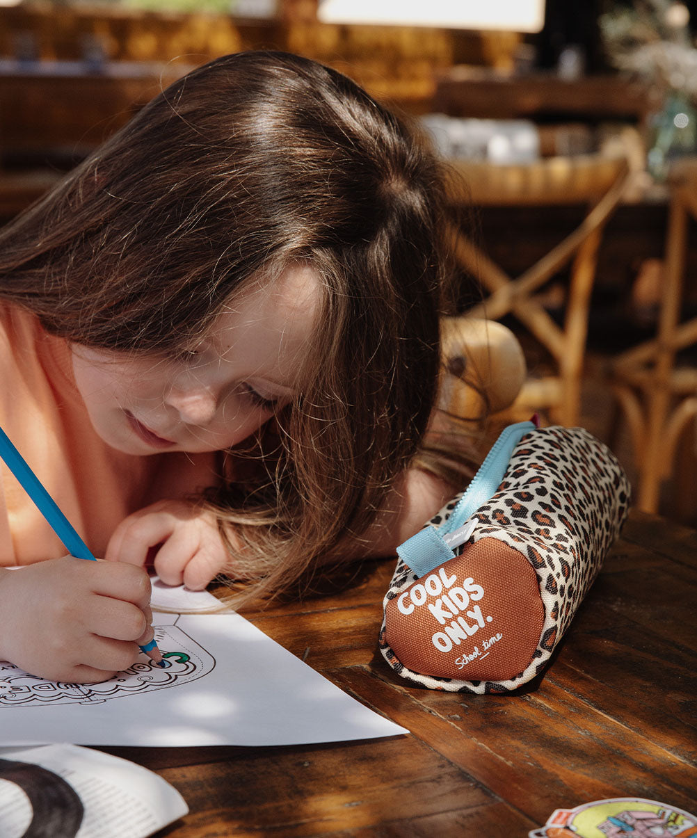 Astuccio Scolastico Bambini Leopard, Materna ed Elementari, Cool Kids Only !