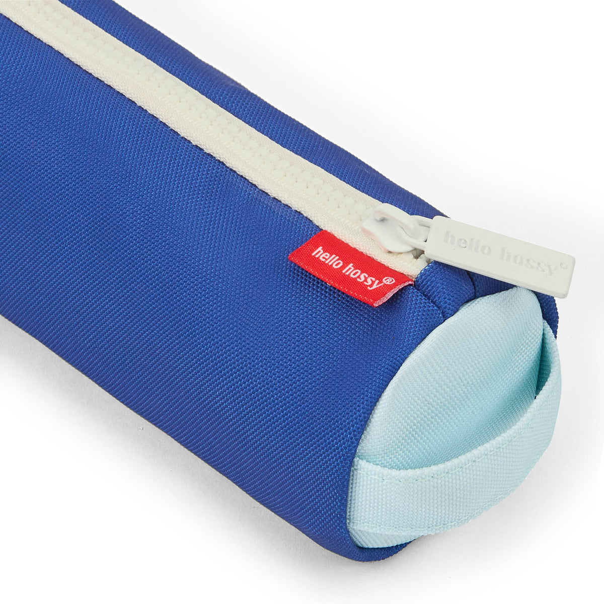 Astuccio scolastico bambino blu chiaro e blu scuro chiusura a zip Hello Hossy