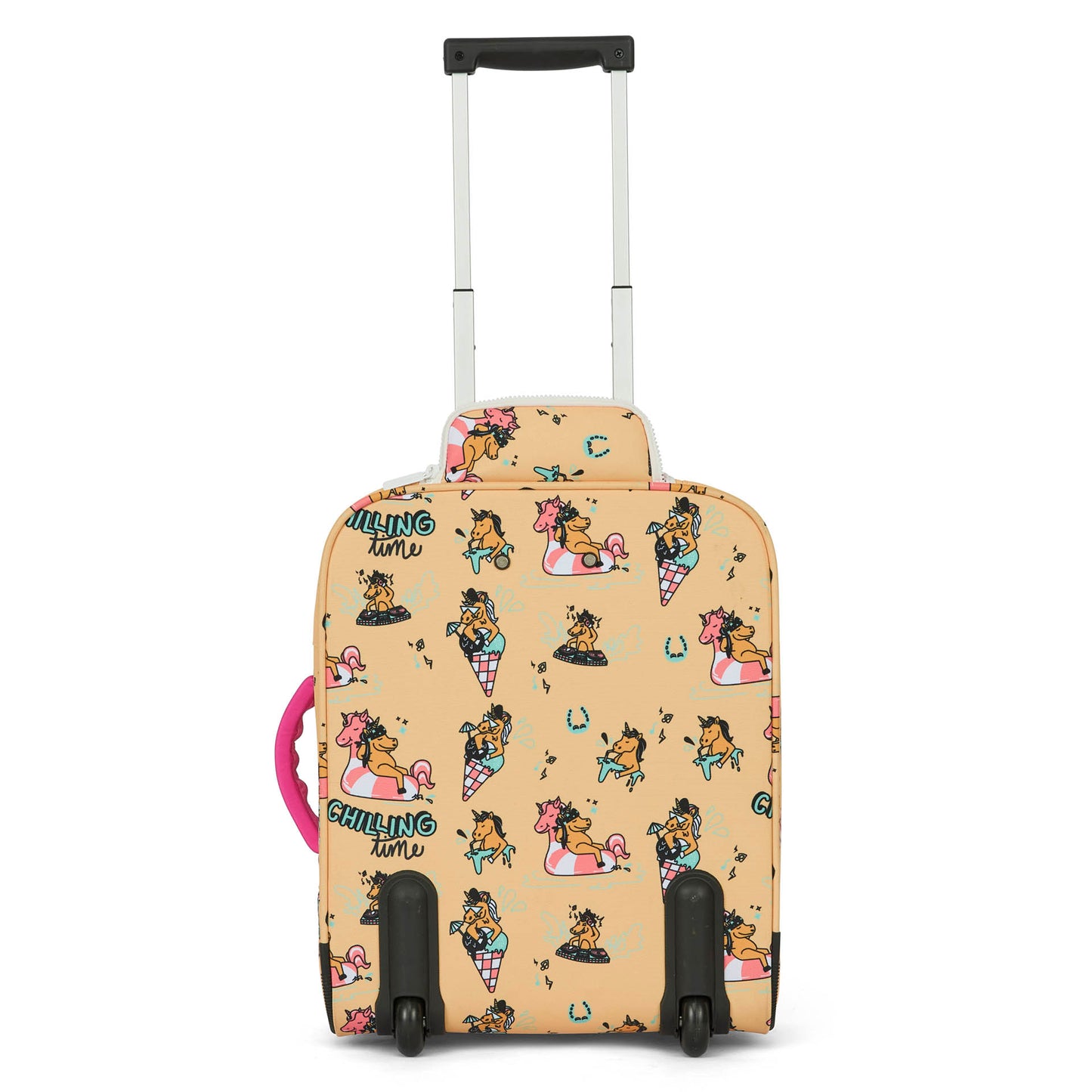 Valigia bambino giallo stampato unicorno rosa Hello Hossy