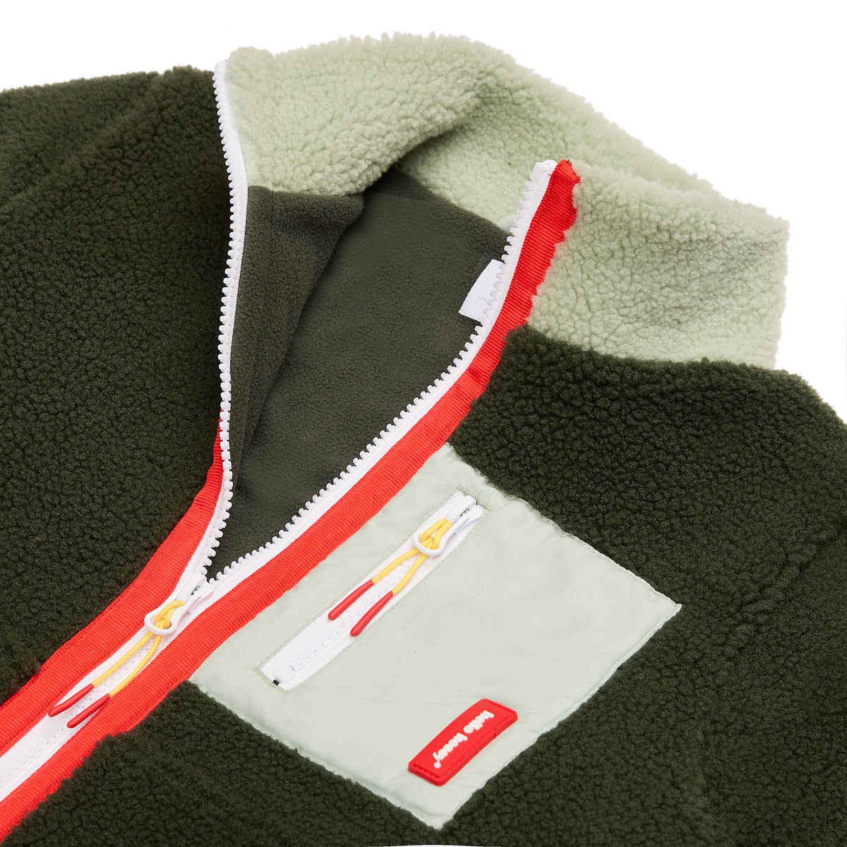 Giacca in pile verde bambino con chiusura zip Hello Hossy