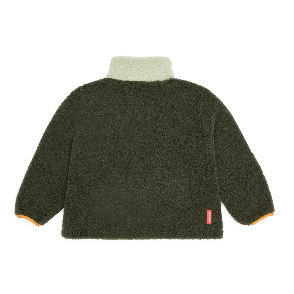 Giacca in pile verde per bambini, vista posteriore Hello Hossy