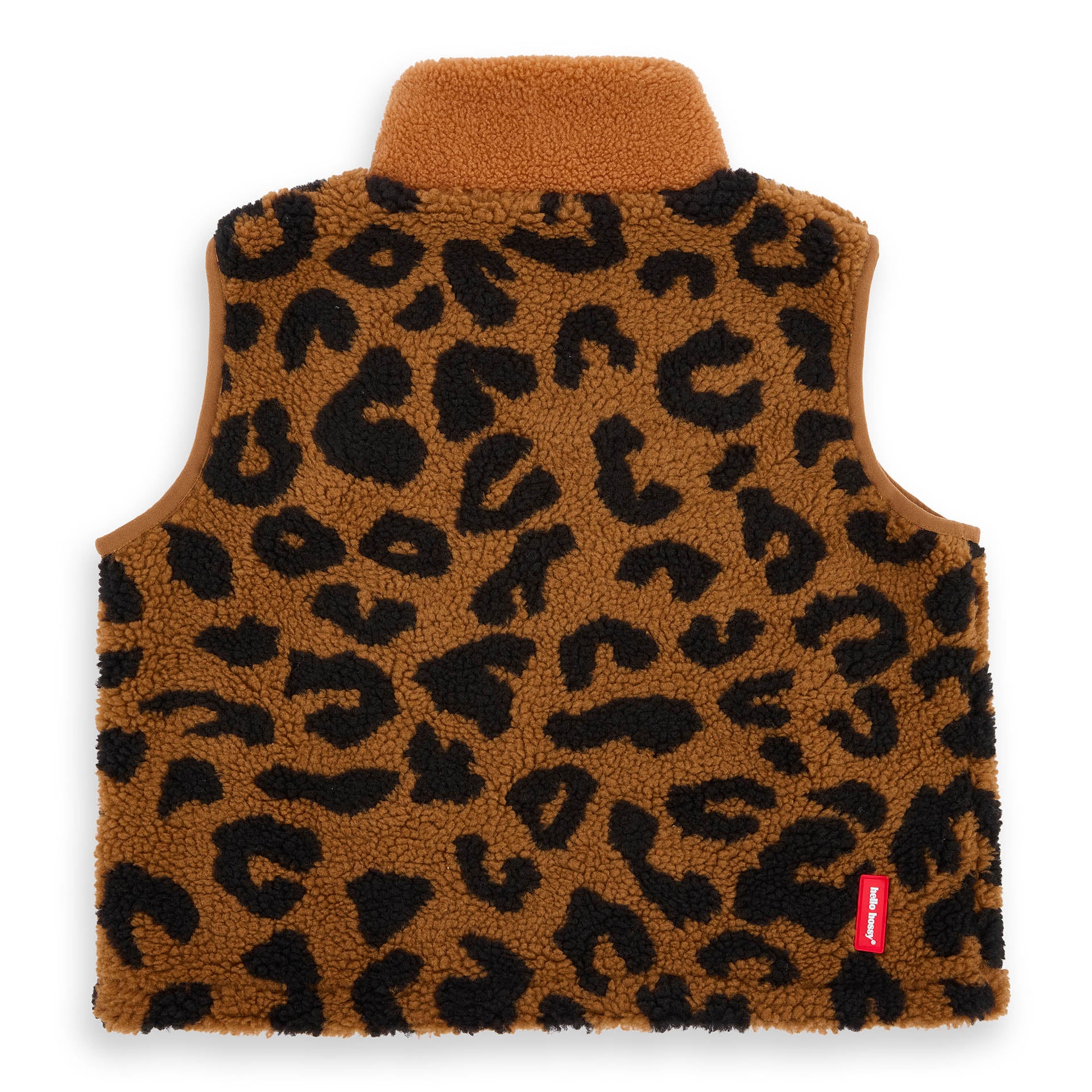 Gilet in pile bambino marrone motivo leopard Hello Hossy