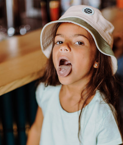 Bucket hat bambino beige bordo verde ricamo Cool Kids Hello Hossy