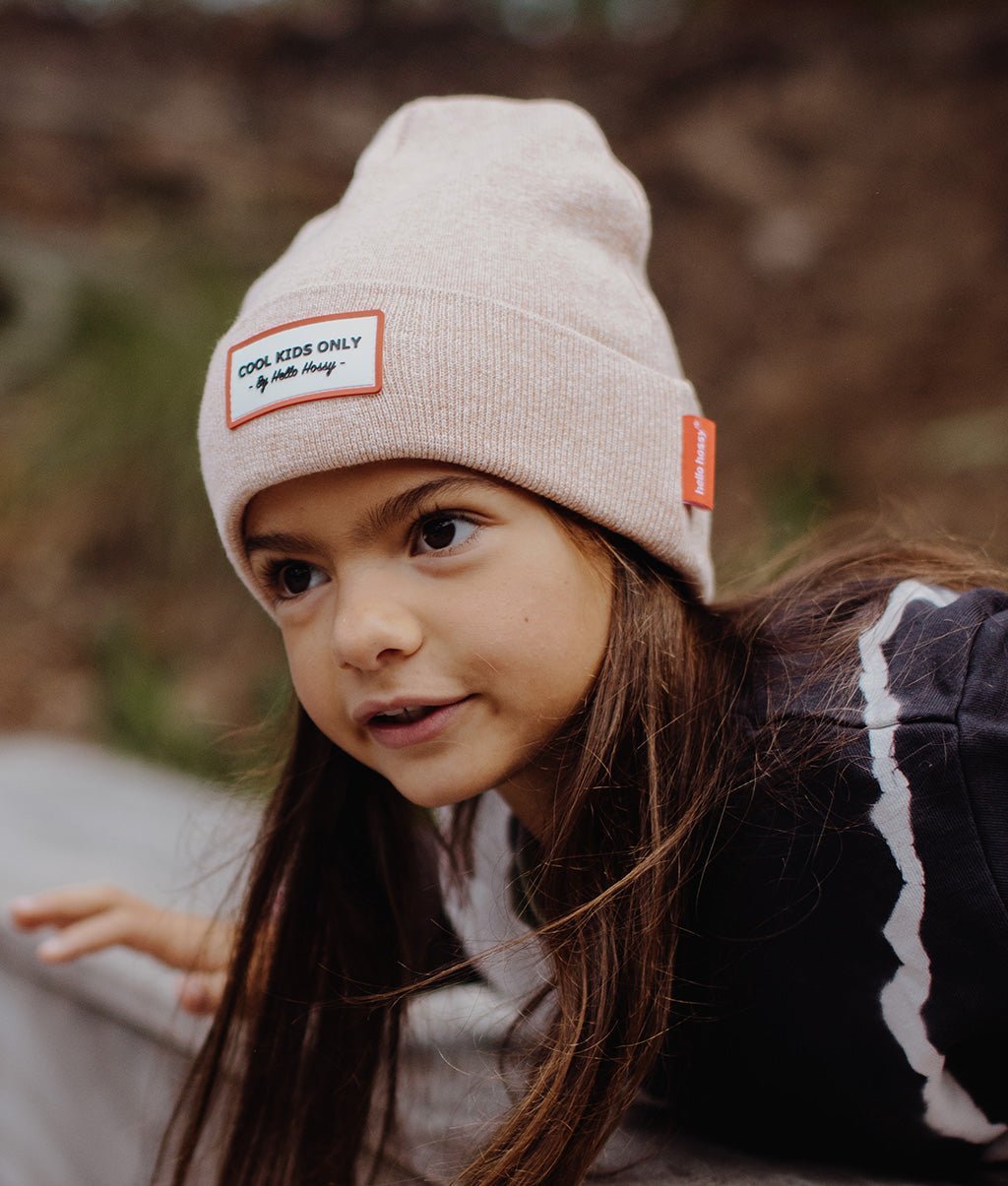 Berretto bambini Urban Nude, cotone, effetto chiné, maglia morbida e sottile, dai 9 mesi, Cool Kids Only!