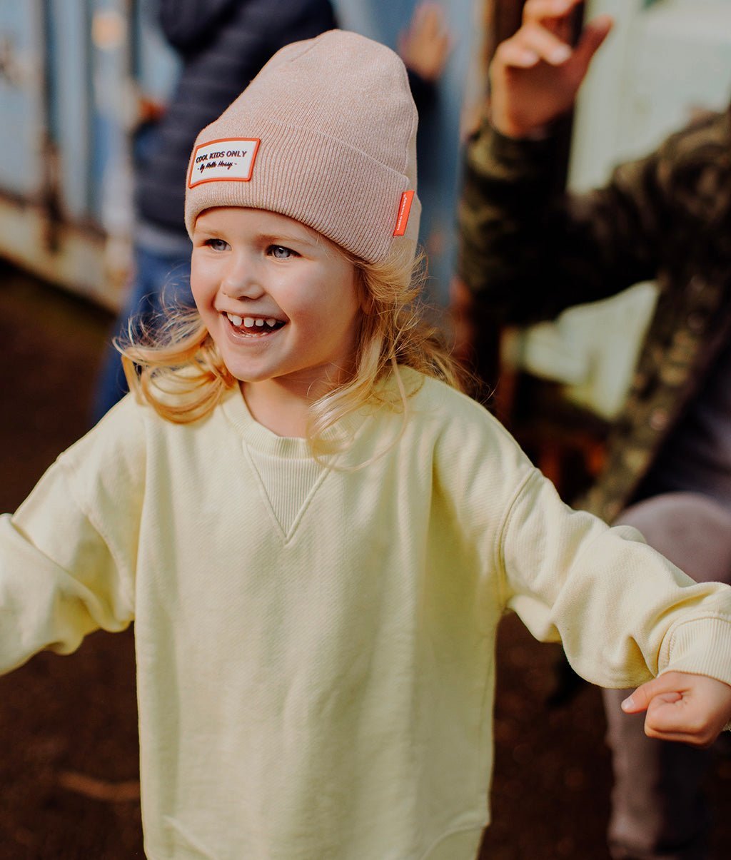 Berretto bambini Urban Nude, cotone, effetto chiné, maglia morbida e sottile, dai 9 mesi, Cool Kids Only!