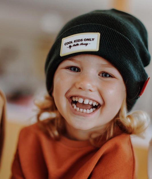 Berretto Bambini Urban Green, 100% cotone biologico, dai 9 mesi, Cool Kids Only !