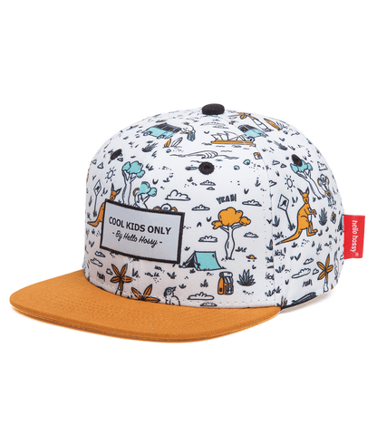 Cappellino Bambini Aussie, visiera piatta, eco-responsabile, certificato Oeko-Tex, dai 9 mesi, Cool Kids Only!