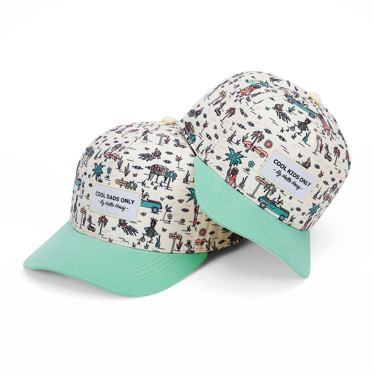 Cappellino genitori e bambini Jungly, visiera curva, matchy-matchy, eco-responsabile, dai 9 mesi, Cool Kids Only !