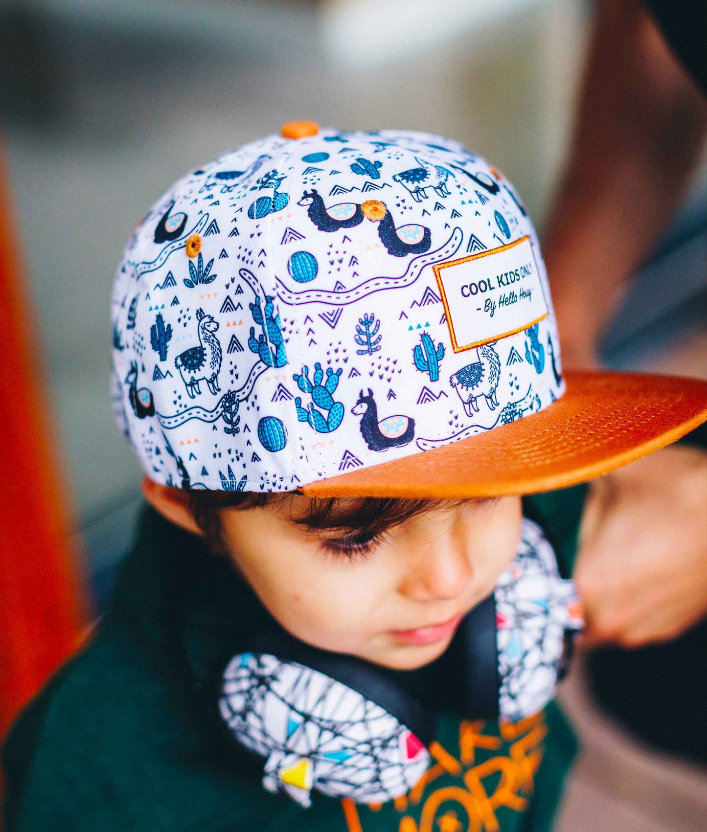 Cappellino Bambini Lama, visiera piatta, eco-responsabile, certificato Oeko-Tex, dai 9 mesi, Cool Kids Only !