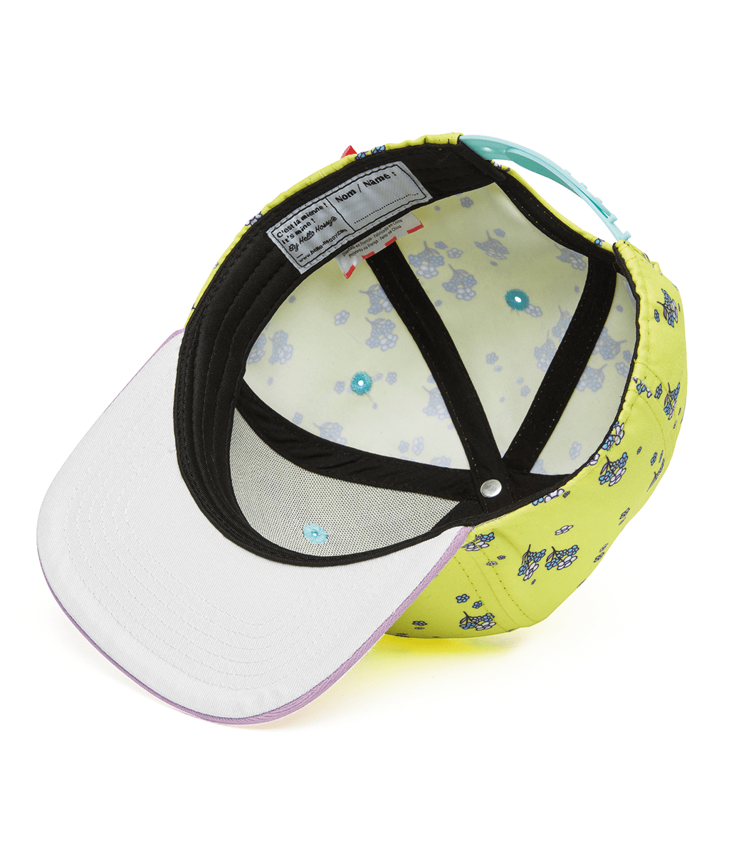 Cappellino Bambini Lemon Flowers, visiera piatta, eco-responsabile, certificato Oeko-Tex, dai 9 mesi, Cool Kids Only !