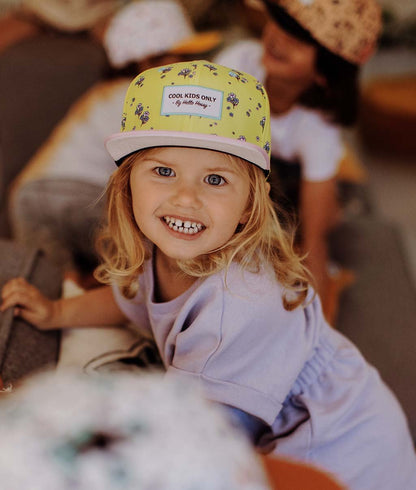 Cappellino Bambini Lemon Flowers, visiera piatta, eco-responsabile, certificato Oeko-Tex, dai 9 mesi, Cool Kids Only !