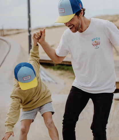 Cappellino genitori e bambini Mini Blue Lemon, stile Trucker, matchy-matchy, eco-responsabile, dai 9 mesi, Cool Kids Only!
