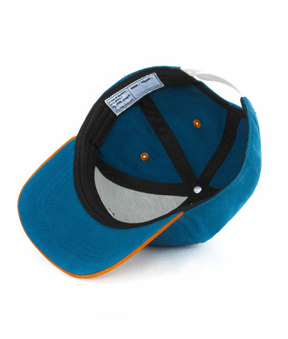 Cappellino Bambini Mini Duck Blue, visiera curva, 100% cotone biologico, certificato Oeko-Tex, da 9 mesi, Cool Kids Only!