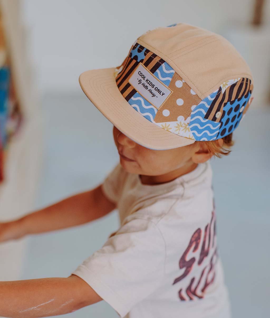 Cappellino per bambini Patchwork, visiera piatta, eco-responsabile, certificato Oeko-Tex, dai 9 mesi, Cool Kids Only!