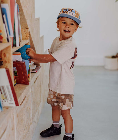 Cappellino per bambini Patchwork, visiera piatta, eco-responsabile, certificato Oeko-Tex, dai 9 mesi, Cool Kids Only!