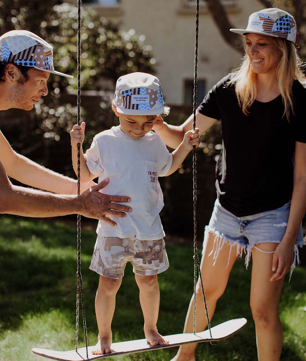 Cappellino genitori e bambini Patchwork, visiera piatta, matchy-matchy, eco-responsabile, dai 9 mesi, Cool Kids Only !