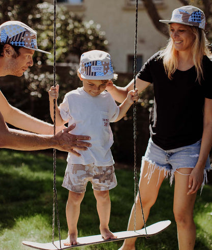 Cappellino genitori e bambini Patchwork, visiera piatta, matchy-matchy, eco-responsabile, dai 9 mesi, Cool Kids Only !
