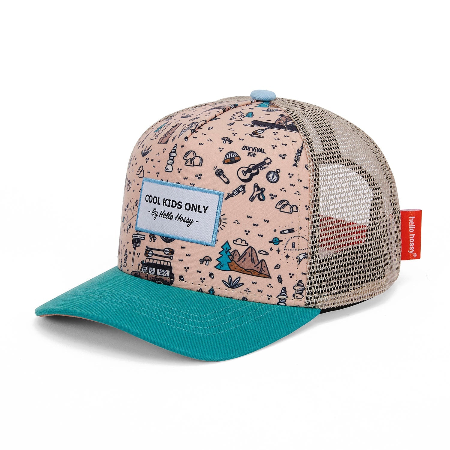 Cappellino Bambini Road Trip, stile Trucker, eco-responsabile, certificato Oeko-Tex, dai 9 mesi, Cool Kids Only !