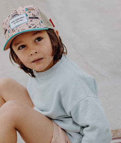 Cappellino Bambini Road Trip, stile Trucker, eco-responsabile, certificato Oeko-Tex, dai 9 mesi, Cool Kids Only !