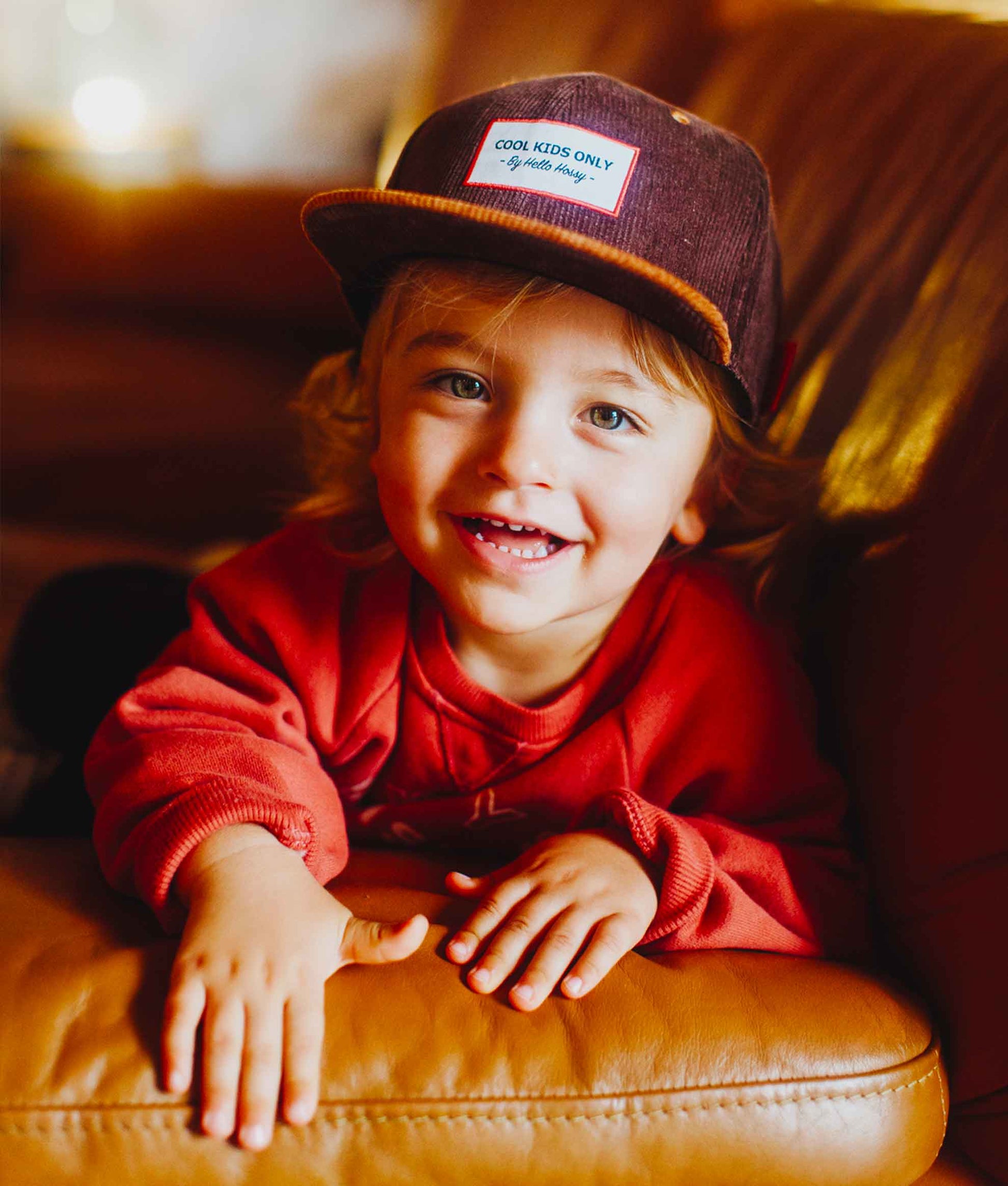 Cappellino Bimbi Sweet Brownie, visiera piatta, velluto, certificato Oeko-Tex, dai 9 mesi, Cool Kids Only!