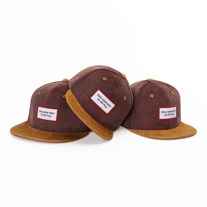 Cappellino genitori e bambini Sweet Brownie, visiera piatta, velluto, matchy-matchy, da 9 mesi, Cool Kids Only !