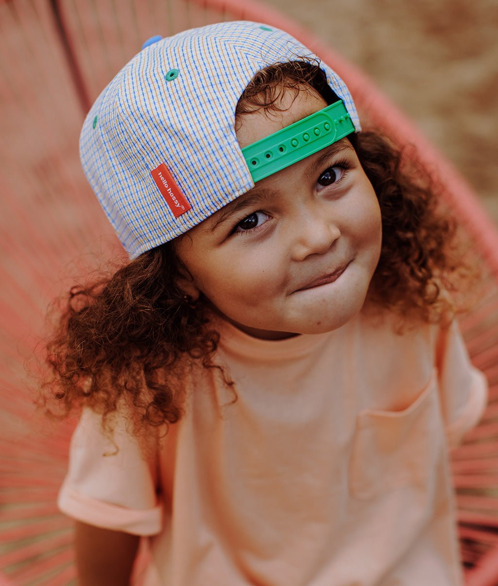 Cappellino bambini Vichy, visiera curva, eco-responsabile, certificato Oeko-Tex, da 9 mesi, Cool Kids Only!