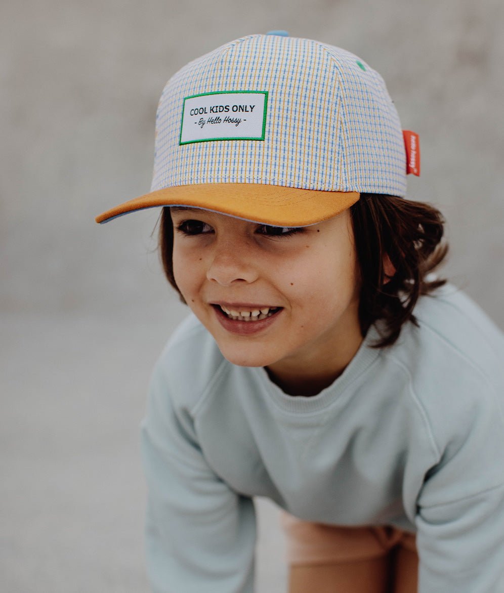 Cappellino bambini Vichy, visiera curva, eco-responsabile, certificato Oeko-Tex, da 9 mesi, Cool Kids Only!