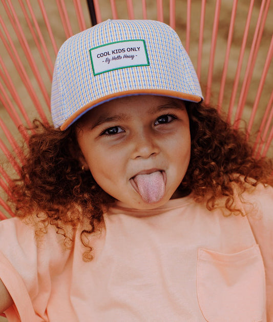 Cappellino bambini Vichy, visiera curva, eco-responsabile, certificato Oeko-Tex, da 9 mesi, Cool Kids Only!