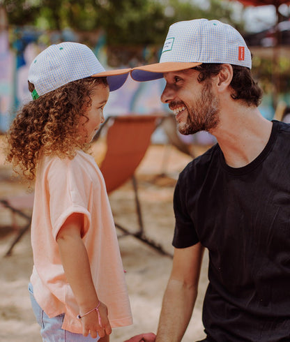 Cappellino genitori e bambini Vichy, visiera curva, matchy-matchy, eco-responsabile, dai 9 mesi, Cool Kids Only !